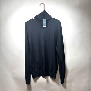Perry Ellis Men's Long Sleeve Knit Turtleneck Sweater, Dark Sapphire Size‎ XL